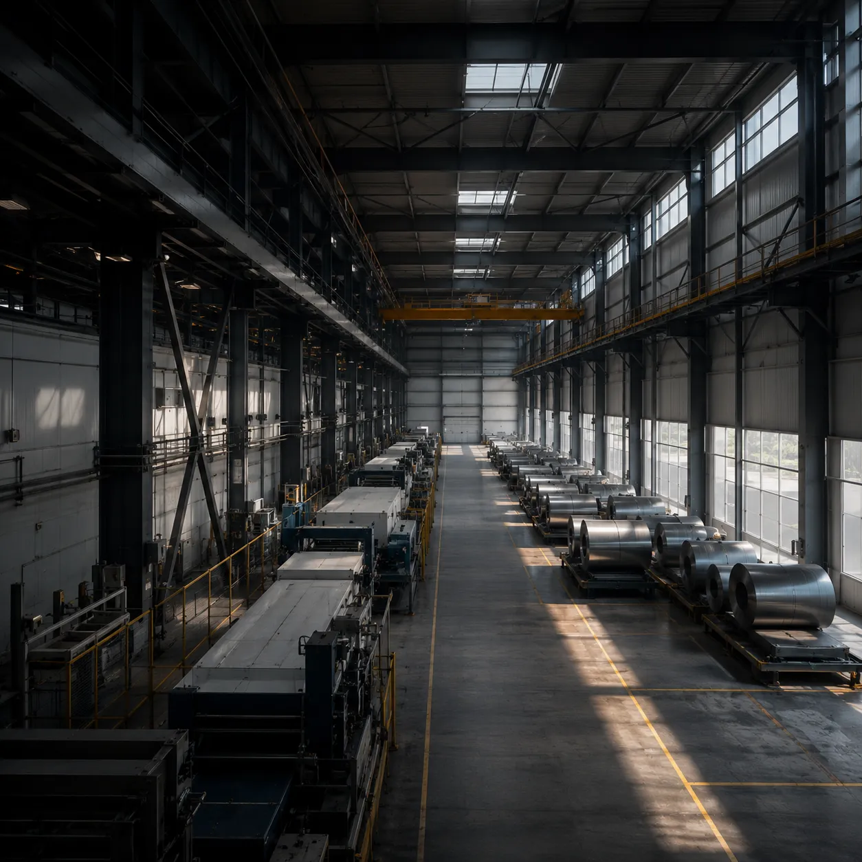 Interior of a modern industrial manufacturing facility